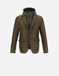 Herno NYLON ULTRALIGHT WITH BIB AND HOOD IN PLASTER Military PI0698U120207740