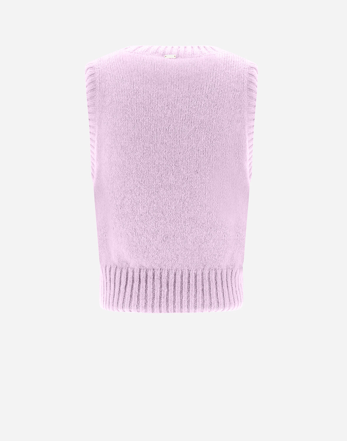 Herno Vest In Plain Alpaca Wool In Pink