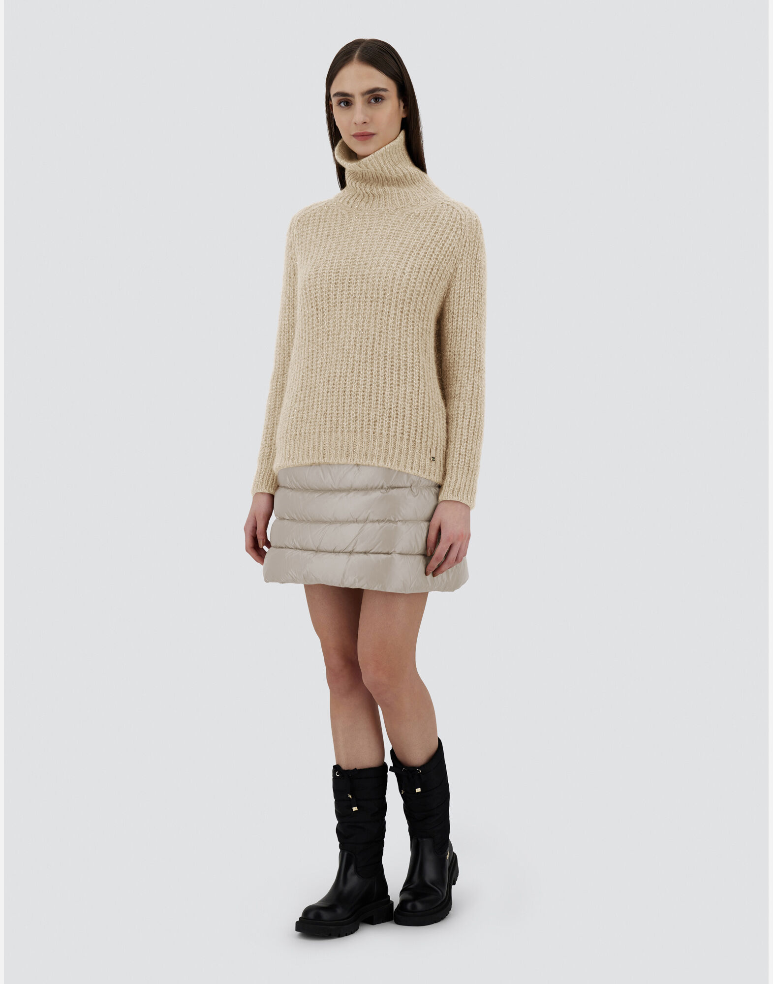 SWEATER IN TWINKLE KNIT in Cream for Women | Herno®