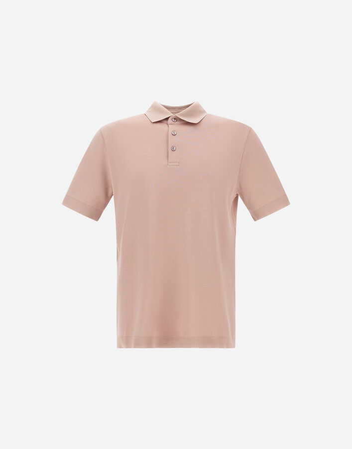 Herno JERSEY KNIT EFFECT POLO SHIRT Powder Pink JPL00125U520594039