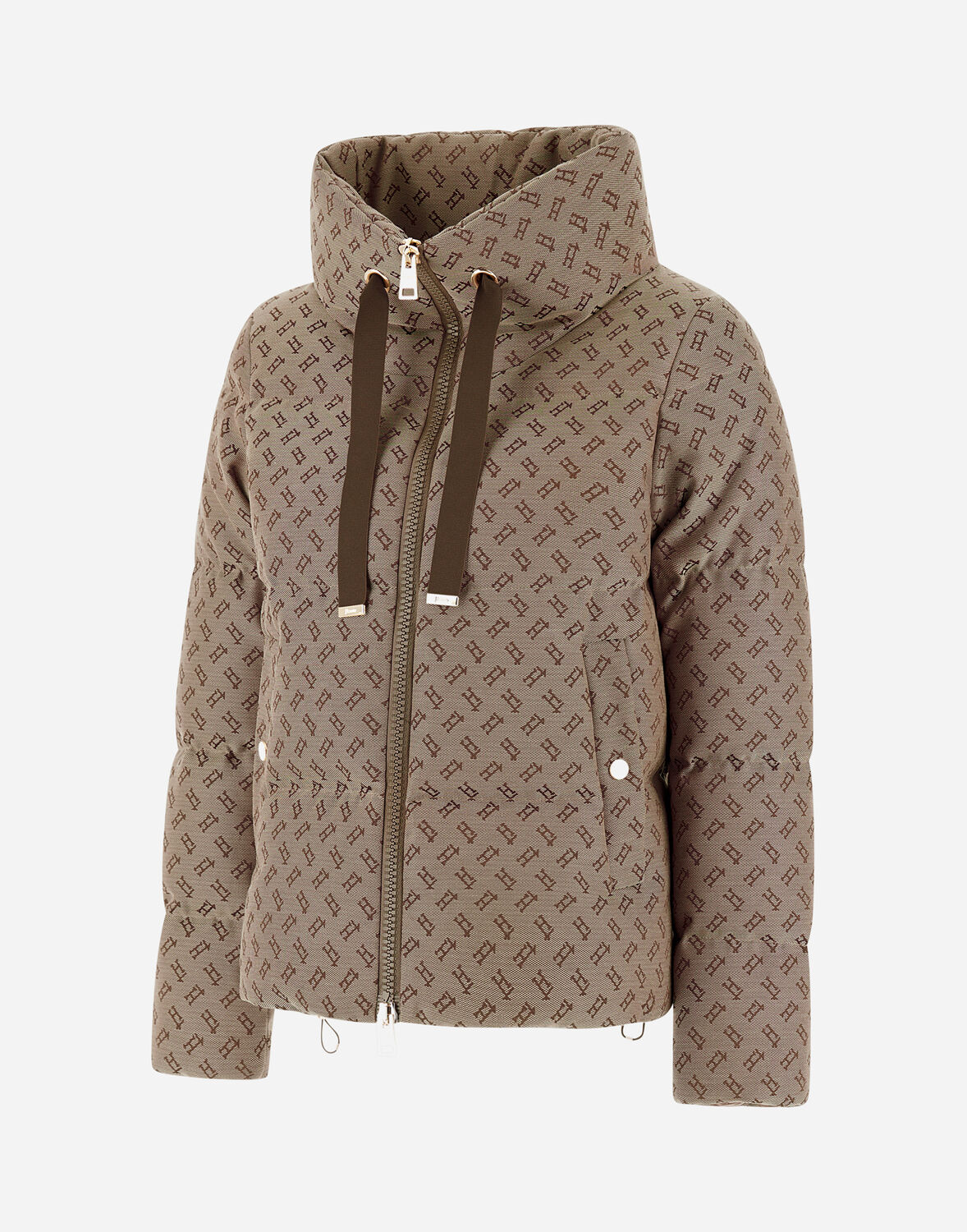 Herno モノグラム ケープ In Camel