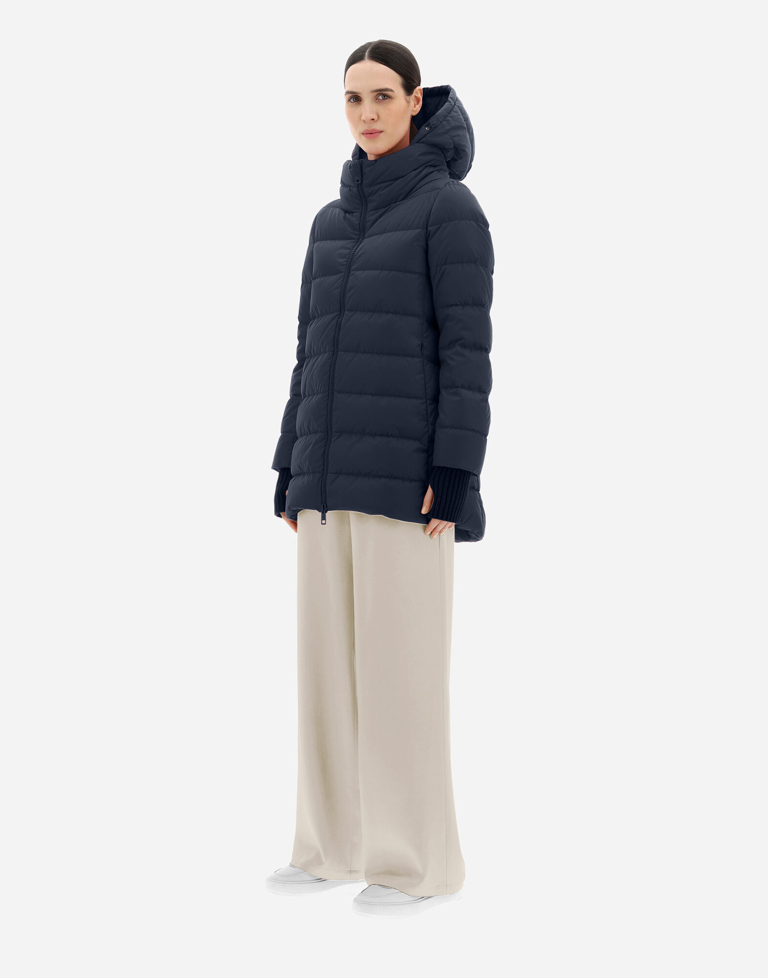 PIUMINO NYLON CHAMONIX TONE ON TONE HDM en Azul marino de Mujer