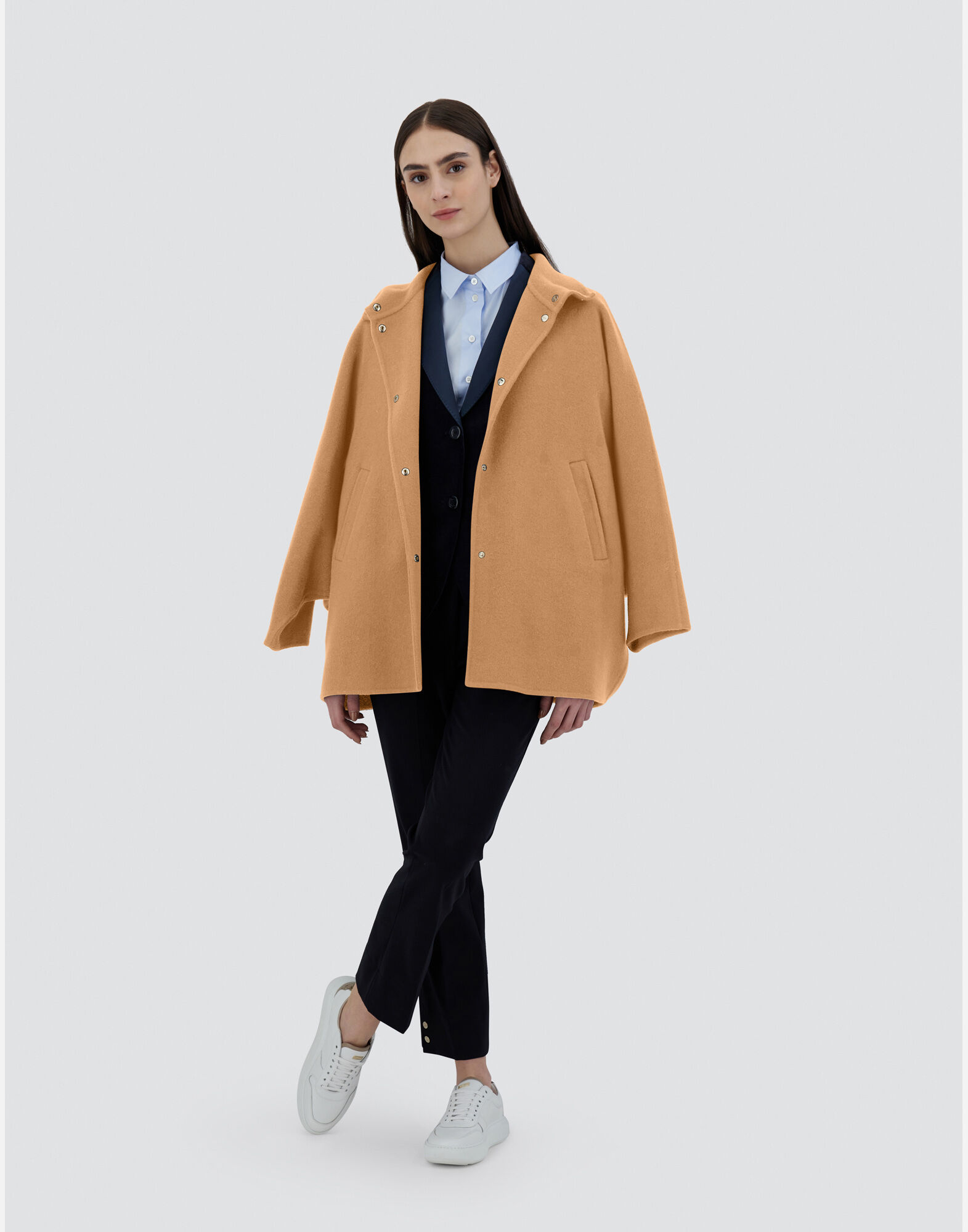 レディース ニュー・モダンウール コート キャメル | Herno