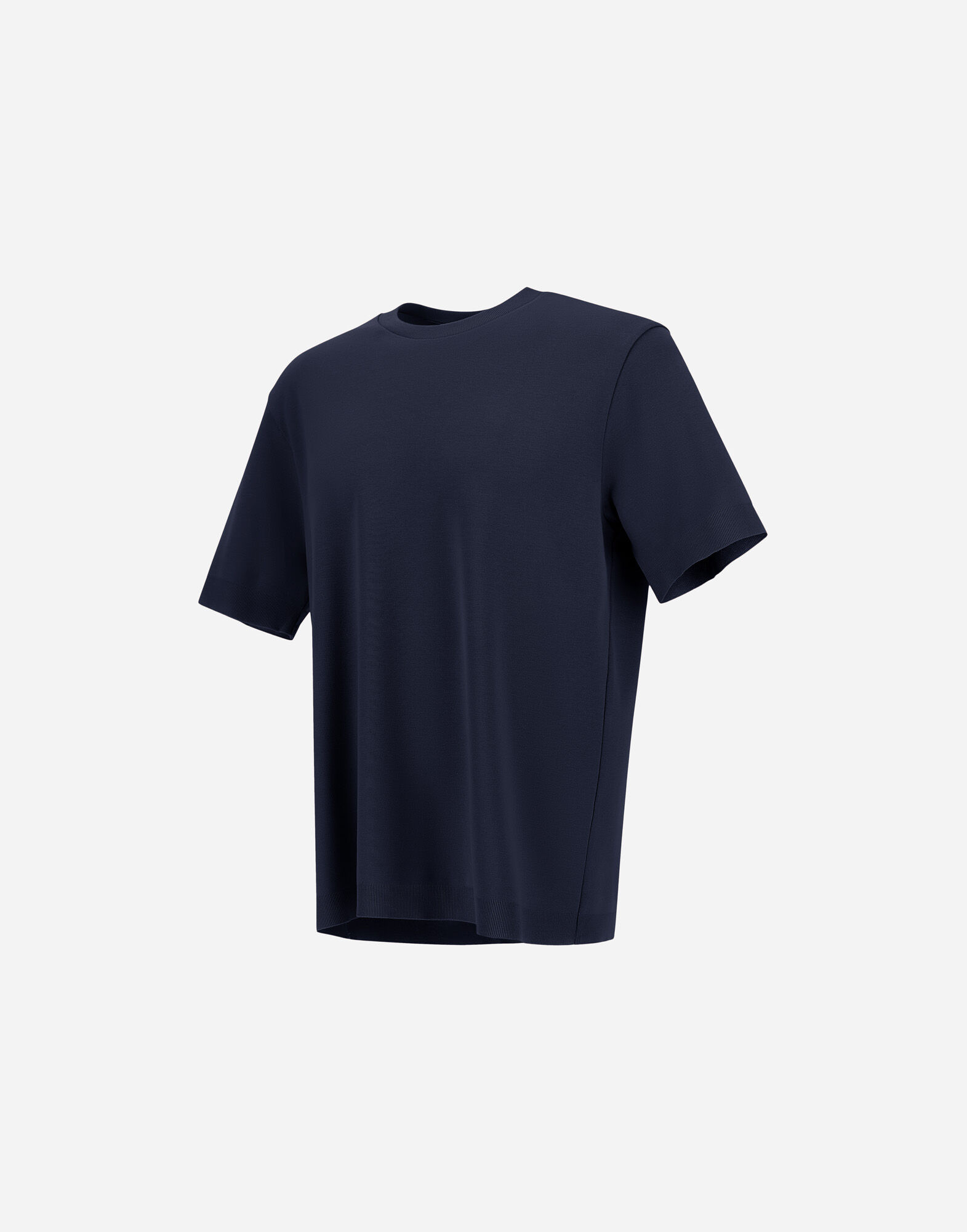 メンズ ジャージーニットエフェクト Tシャツ ブルー | Herno® (ヘルノ)
