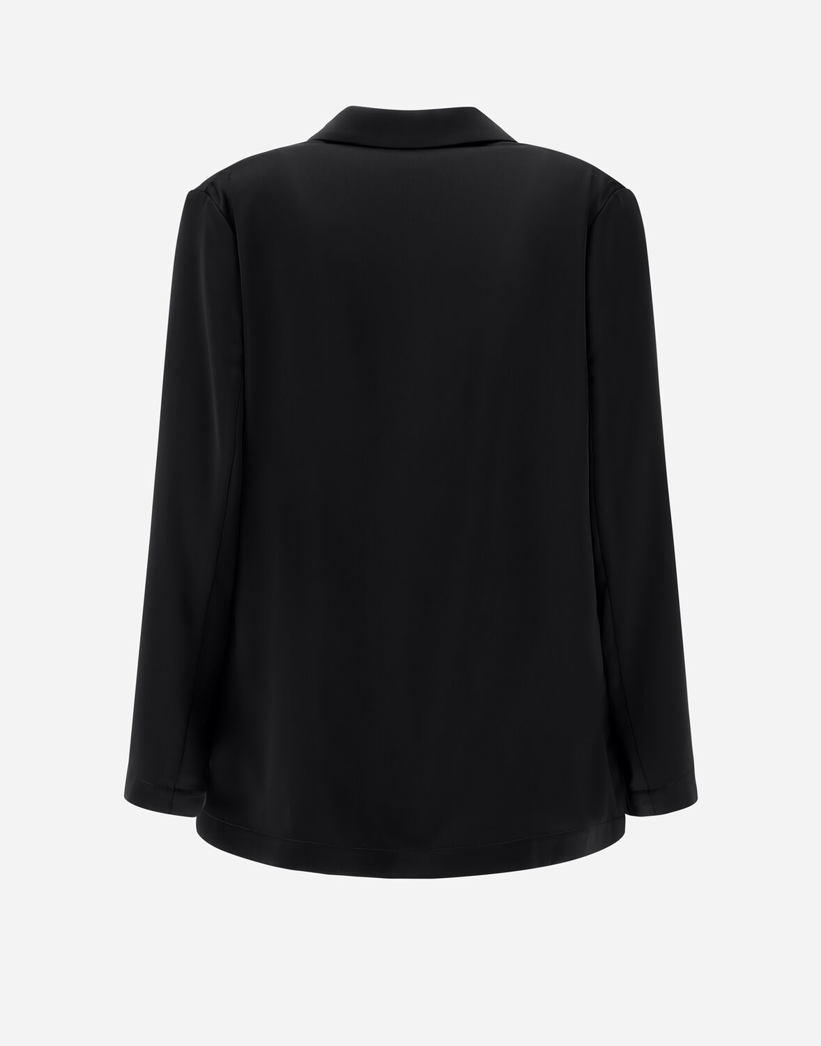 Herno Casual Satin Blazer In Black