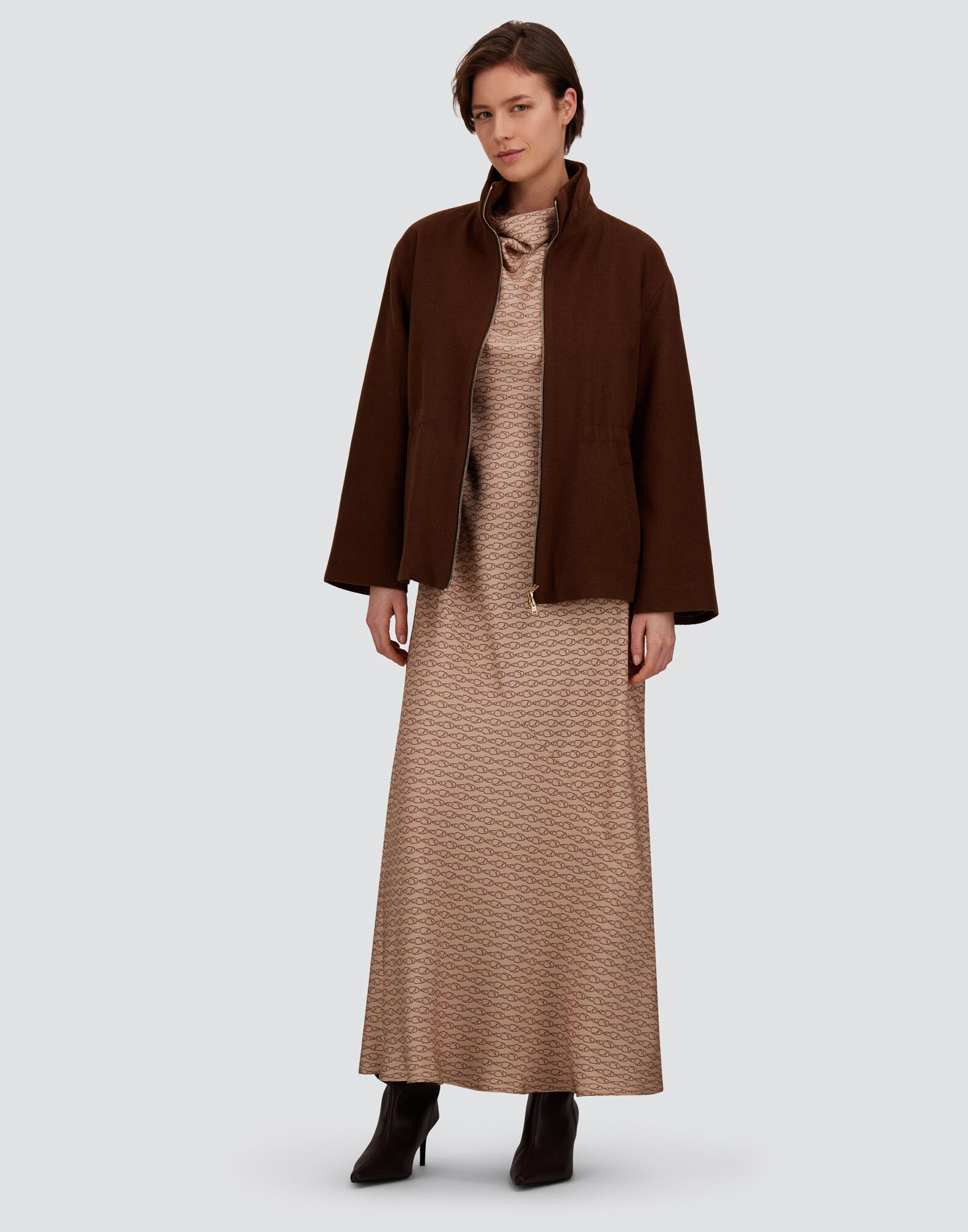 レディース SILK DRESS WITH HOOK PRINT シャンティイ | Herno® (ヘルノ)
