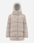 Herno SATIN AND LADY FAUX FUR A-LINE JACKET Chantilly PI001753D121701985