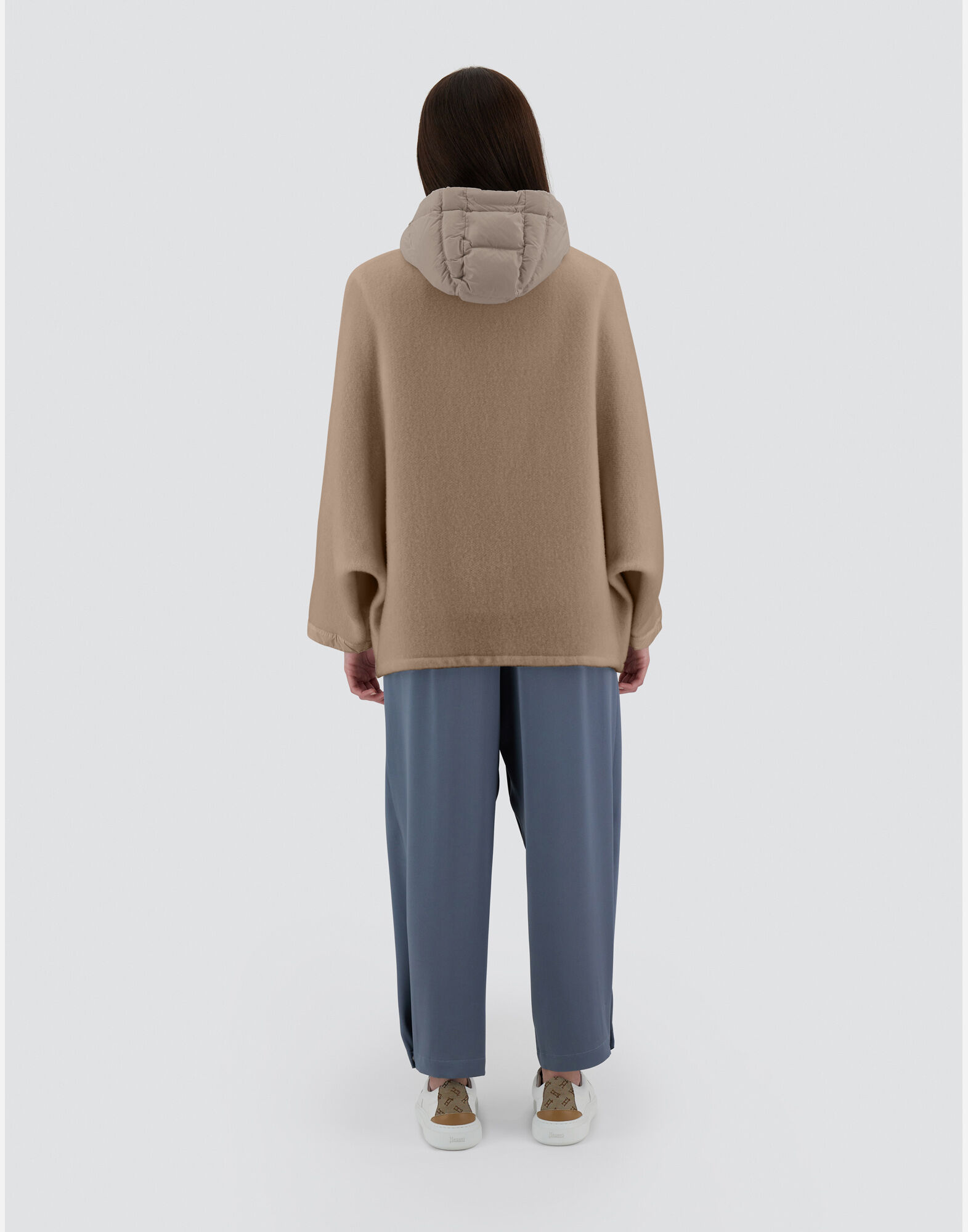 RESORT JACKET IN SOFT PONCHO & NYLON ULTRALIGHT in Chantilly