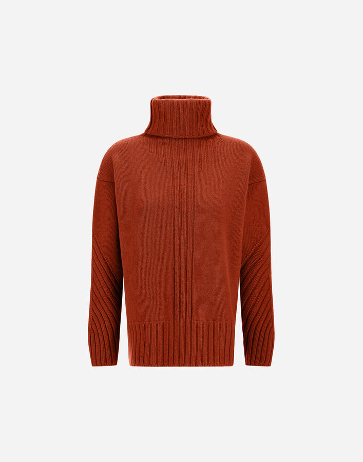 Herno TURTLENECK SWEATER IN 100% WOOL Orange ML000039D701005510