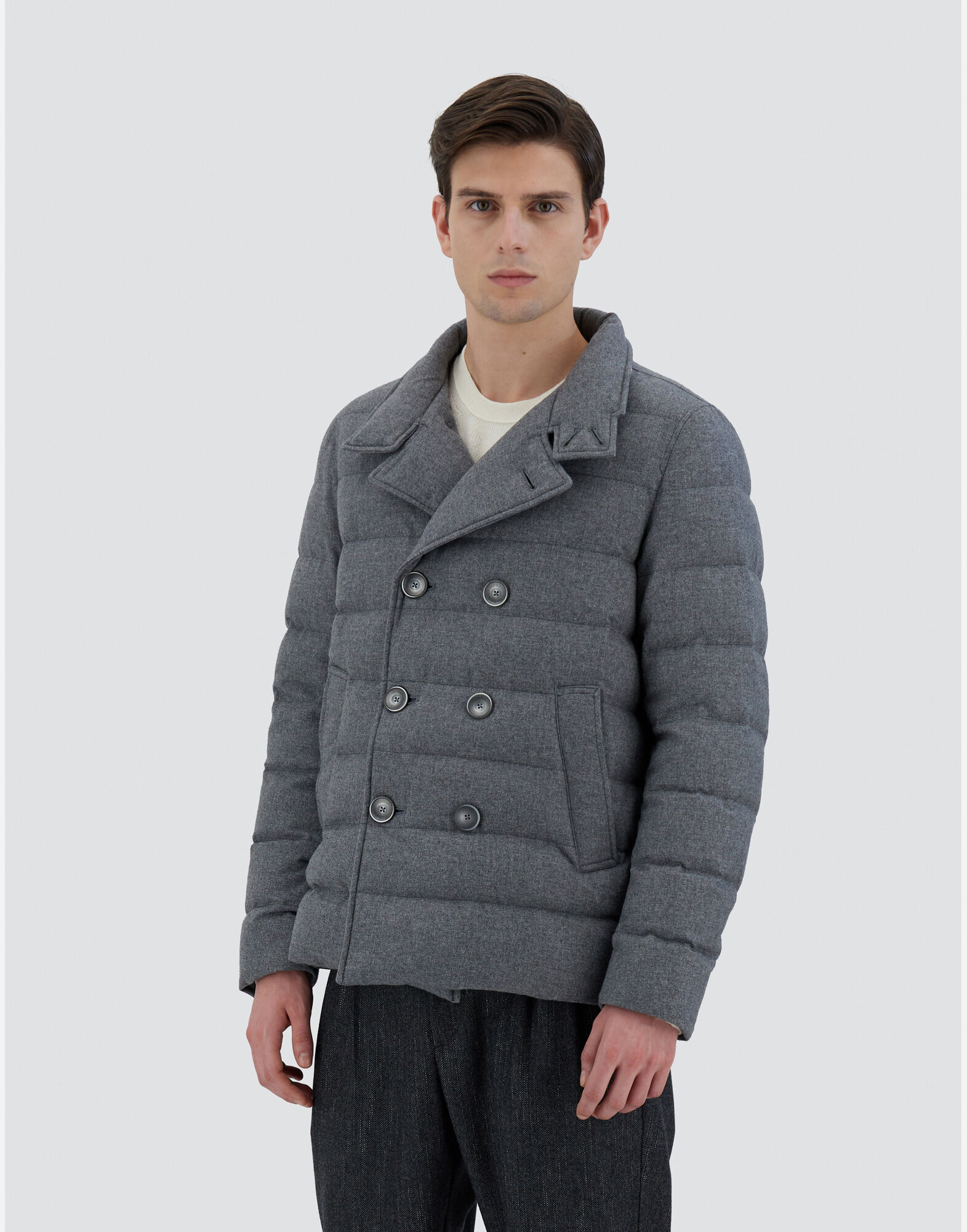 Heather grey peacoat cheap
