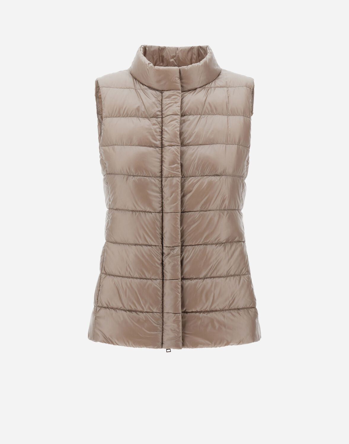 Herno Sleeveless Zipper Down Jacket In Gray