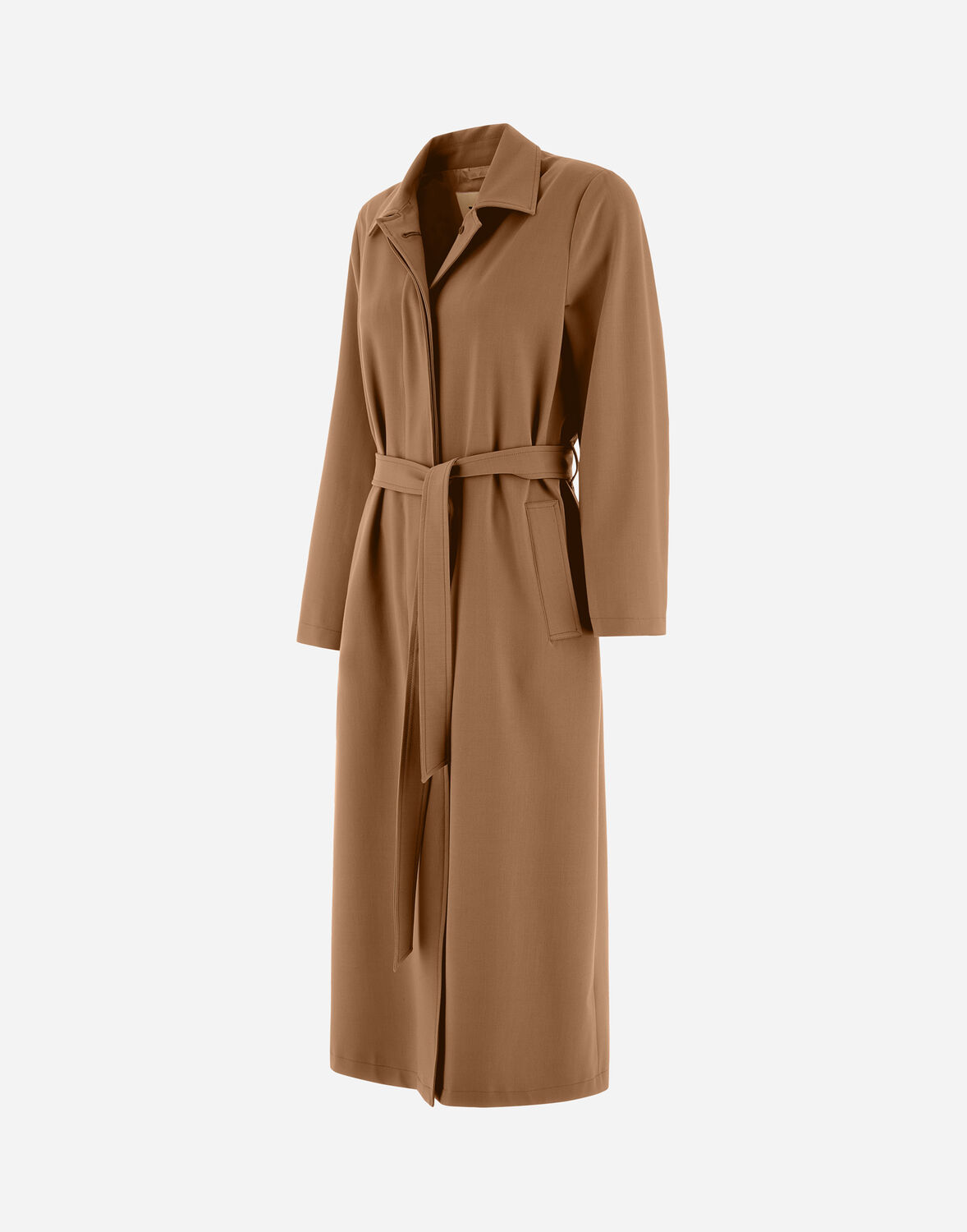 Herno Belted Trench Coat In Camel