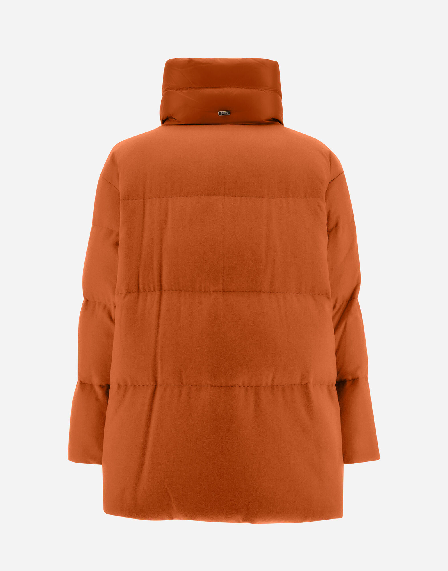 PIUMINO MEDIO CASHMERE SETA HD in Orange for Women Herno