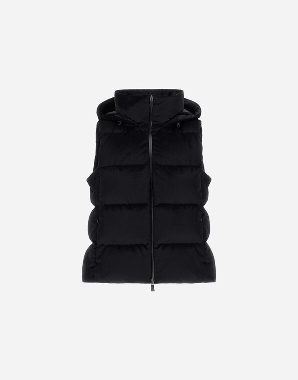 Herno 2-LAYER CORDUROY VEST Black PI002289D12926S9300