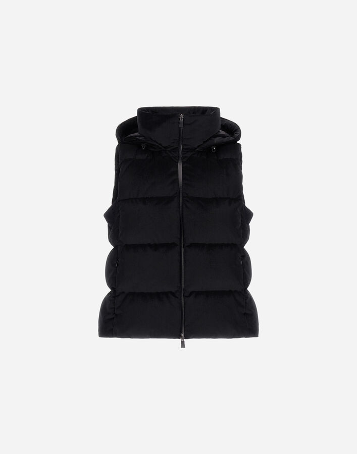 Herno 2-LAYER CORDUROY VEST Black PI002289D12926S9300