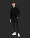 Herno CREW NECK SWEATSHIRT WITH BICOLOR LAMINAR LOGO Black JG00007UL500179300