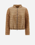 Herno NYLON ULTRALIGHT AND SPRING LACE BOMBER JACKET Camel PI001899D120172155