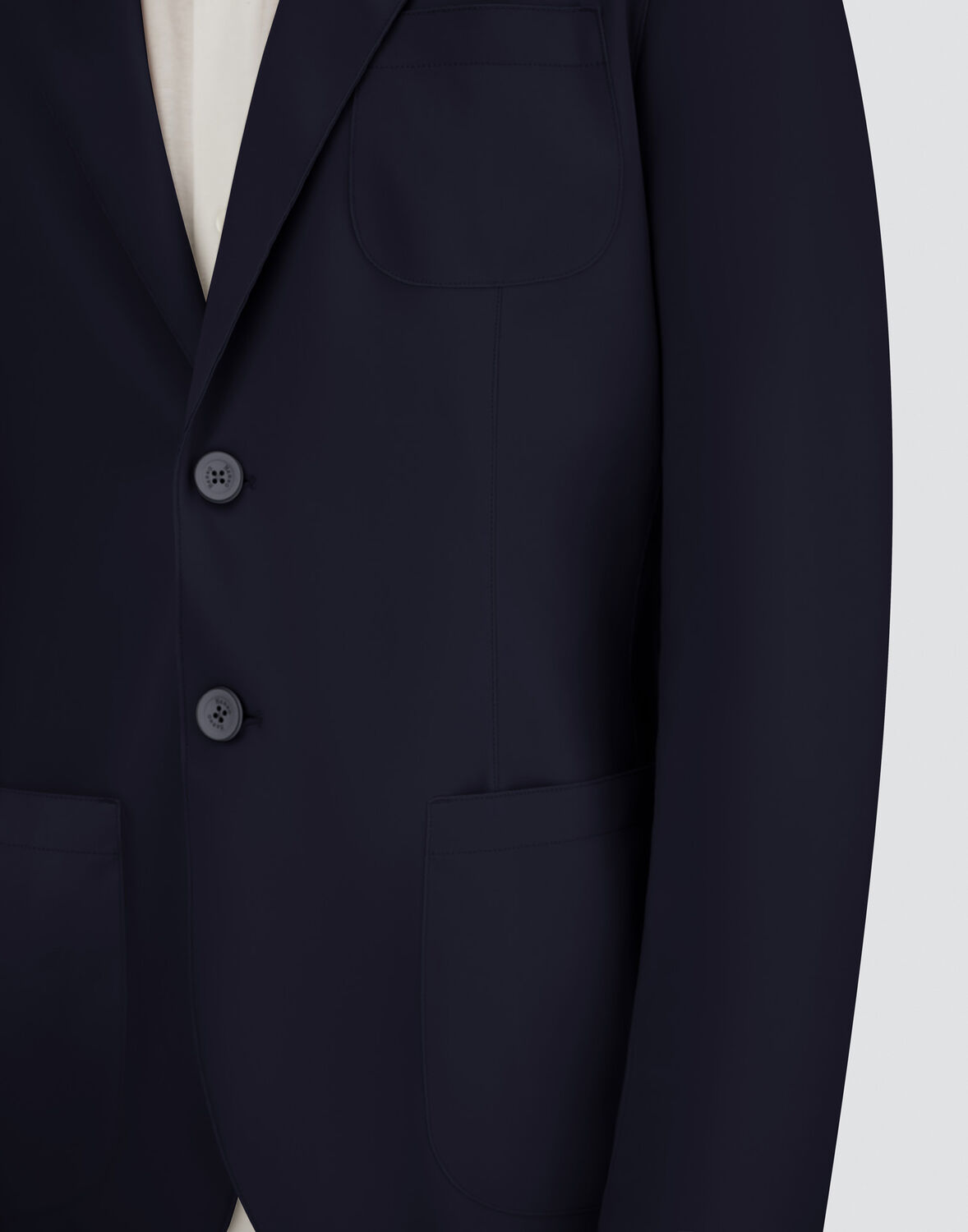 Herno Single-breasted Tailored Blazer In Navy Blue