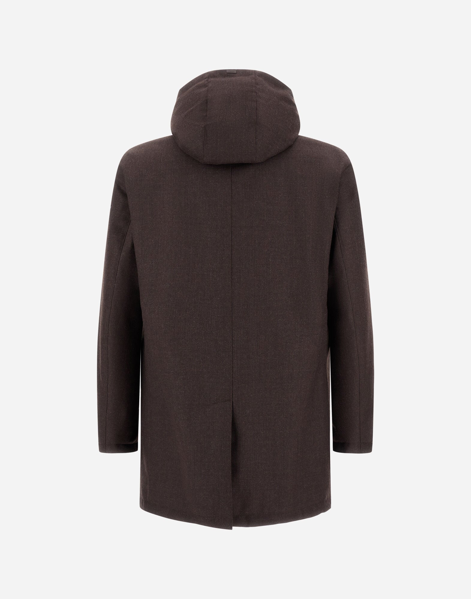 メンズ FLANNEL COAT WITH WATERPROOF MEMBRANE ダークブラウン