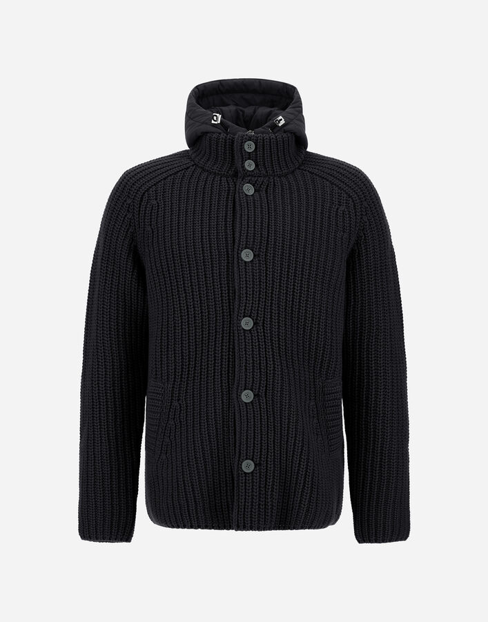 Herno CARDIGAN IN COB STITCH WOOL Black MC000150U700169300