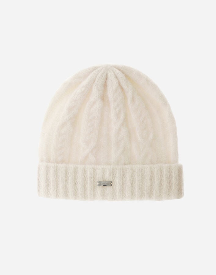 RESORT BEANIE IN CABLE KNIT ALPACA WOOL Herno Herno RESORT BEANIE IN CABLE KNIT ALPACA WOOL Cream BER0009DR702751010