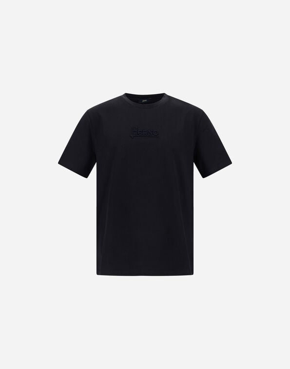 Herno COMPACT JERSEY T-SHIRT Navy Blue JG000239U520009200