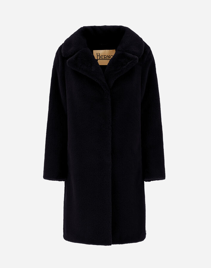 Herno COAT IN SOFT ALTERNATIVE FUR Black GC000461D124229300
