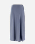 Herno RESORT SKIRT IN SATIN EFFECT Denim GN00001DR125469121