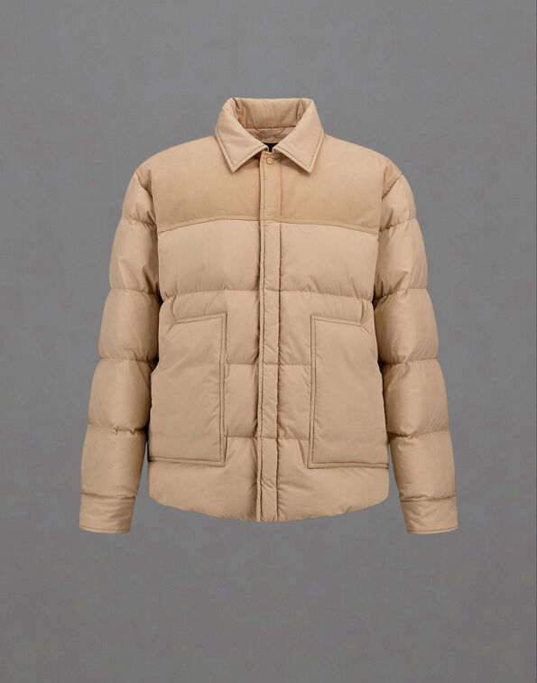 Herno LAMINAR JACKET IN ORGANIC FEEL DOWN AND SUEDED COTTON Light Camel PI00394UL134952115