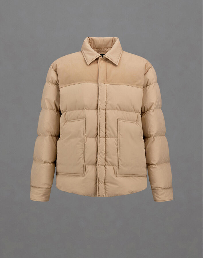 Herno LAMINAR JACKET IN ORGANIC FEEL DOWN AND SUEDED COTTON Light Camel PI00394UL134952115