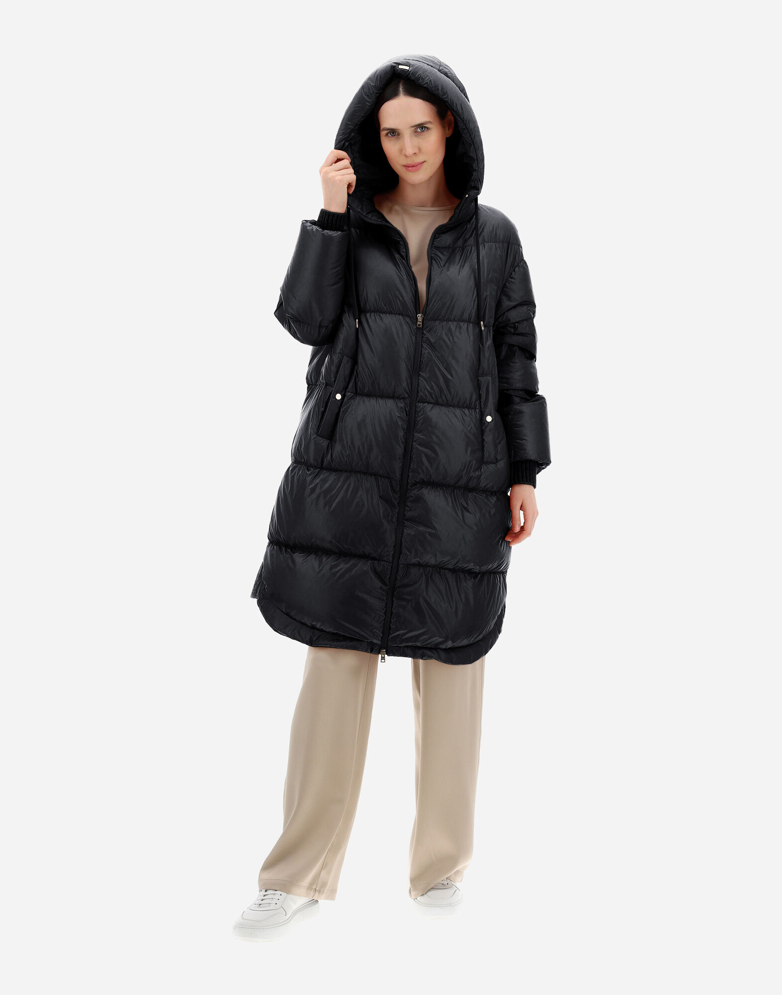 PIUMINO MEDIO NYLON ULTRALIGHT HDM in Black for Women Herno