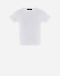 Herno SUPERFINE COTTON JERSEY AND SPRING LACE T-SHIRT White JG000205D520161000