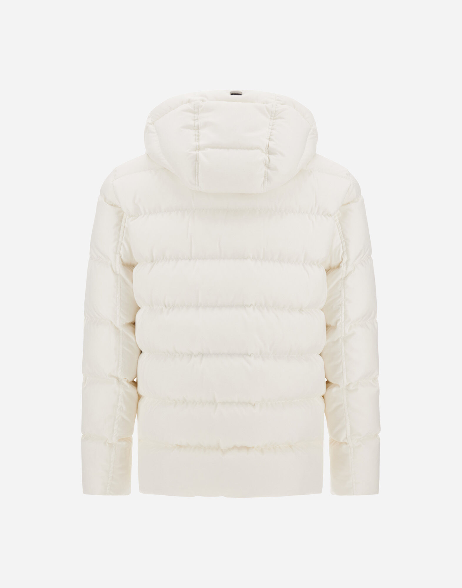 HERNO フード付きウィンドブレーカー ホワイト メンズ PARKA IN SUPER-MATT TECHNICAL FABRIC WITH MONOGRAM ホワイト