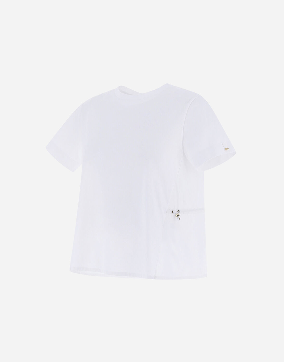 Herno T-shirt In Chic Cotton Jersey And New Techno Taffeta In White