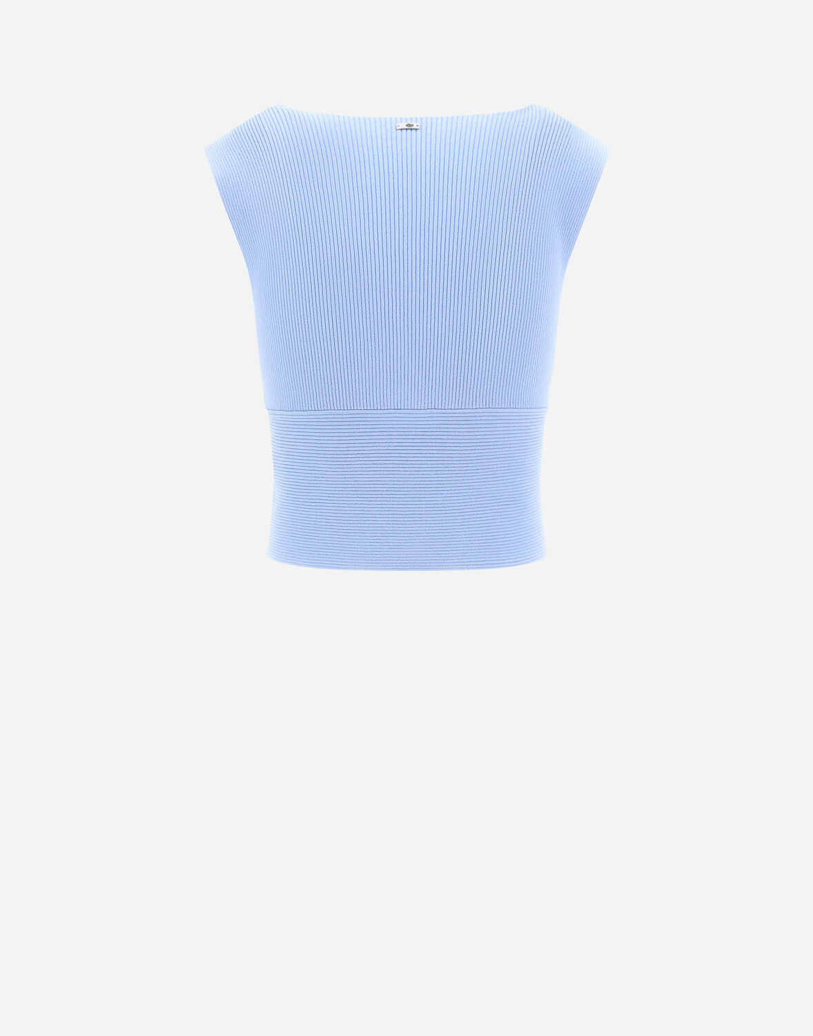 Herno Endless Viscose Rib トップ In Light Blue
