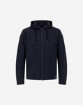 Herno RESORT MELANGE SUEDE EFFECT AND ECOAGE JACKET Navy Blue GI00083UR12729S9200