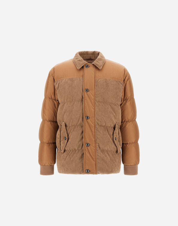 Herno JACKET IN CORDUROY AND NYLON CHAMONIX Camel PI001366U129132159