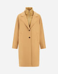 Herno VELOUR WOOL CLOTH AND NYLON ULTRALIGHT COAT Light Camel CA000594D334772113