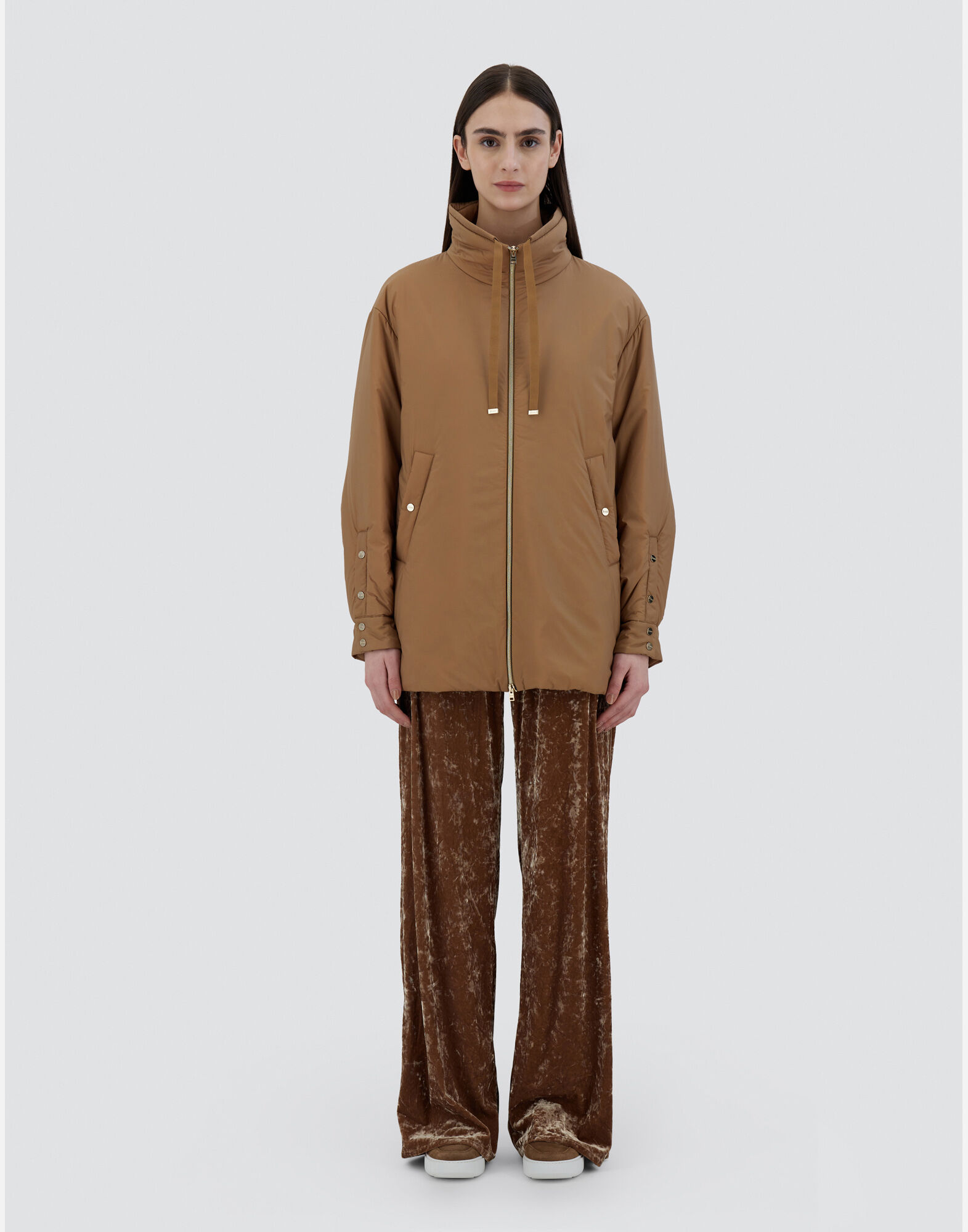 【HERNO】ヘルノ エコアージュ Aシェイプ コート レディース エコアージュ Aシェイプコート キャメル | Herno