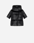 Herno CRYSTAL VELVET CAPE WITH SHORT SLEEVES Black PI1204D150199300
