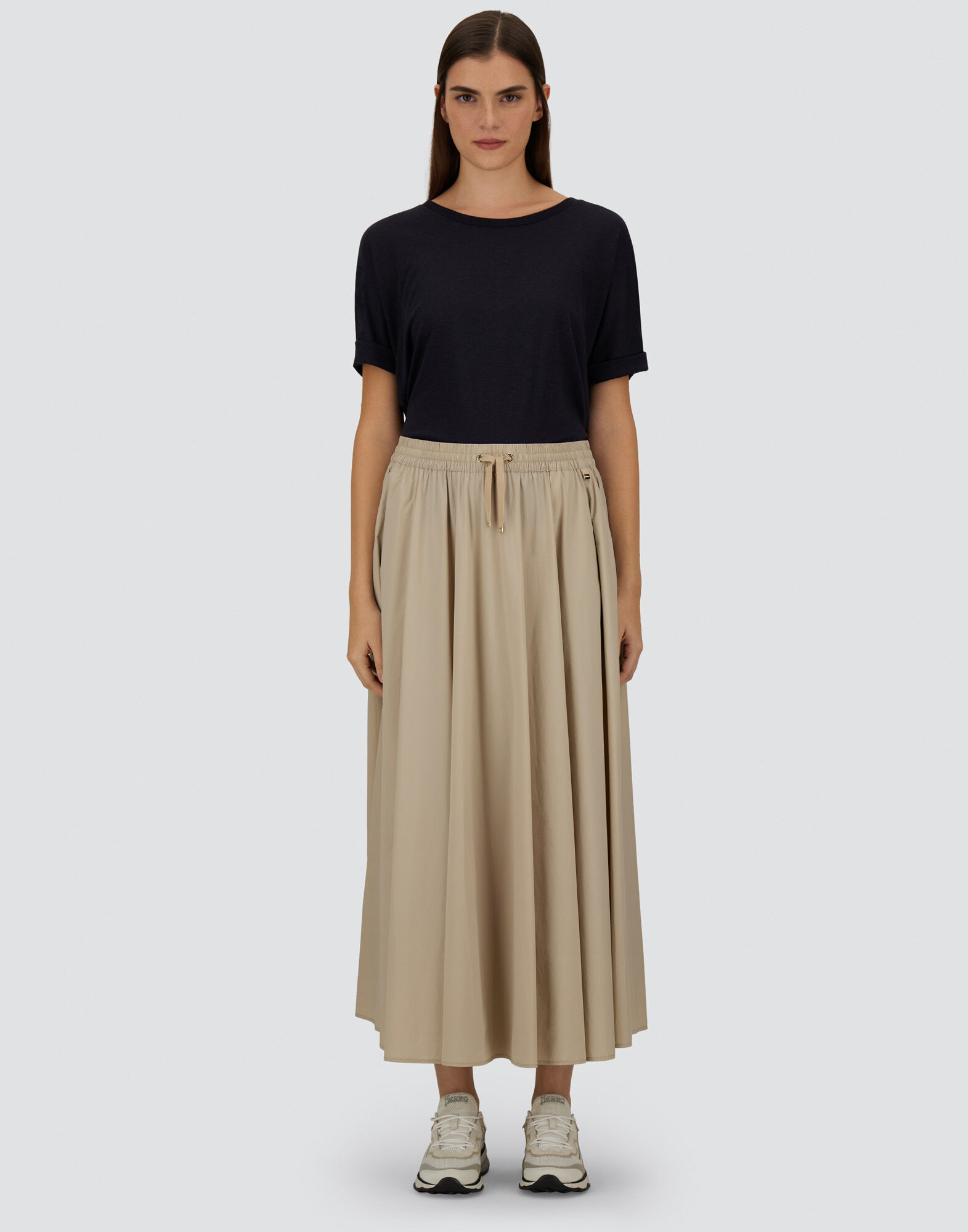 LIGHT NYLON STRETCH SKIRT in Chantilly for Women | Herno®
