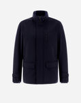 Herno FIELD JACKET IN NEW WOOL CASHMERE Navy Blue FI000113U333189200