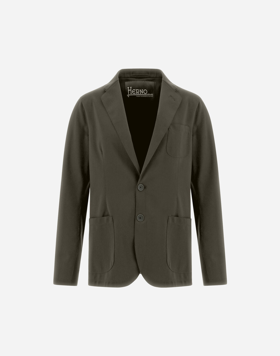 Herno Light Technical Blazer In Light Military