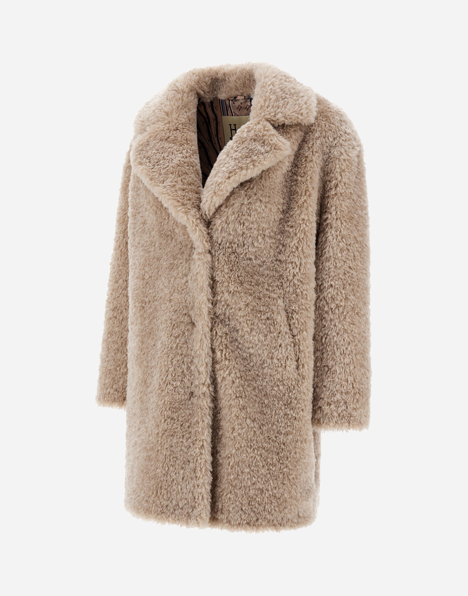 Curly faux fur coats online