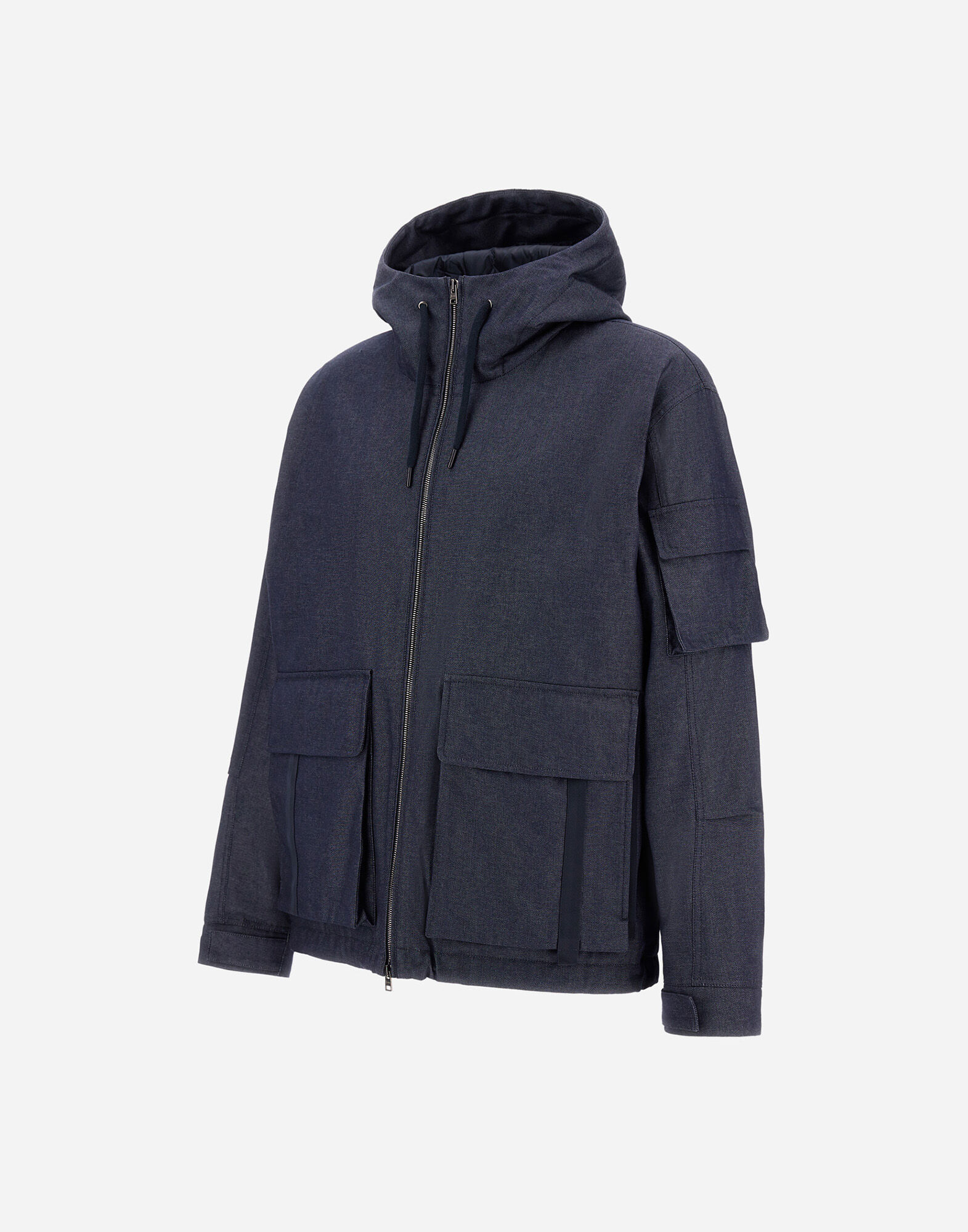 Herno ネイビー フード付きジャケット HERNO ヘルノ ジャケット GI0154U 19339 メンズ フード付き