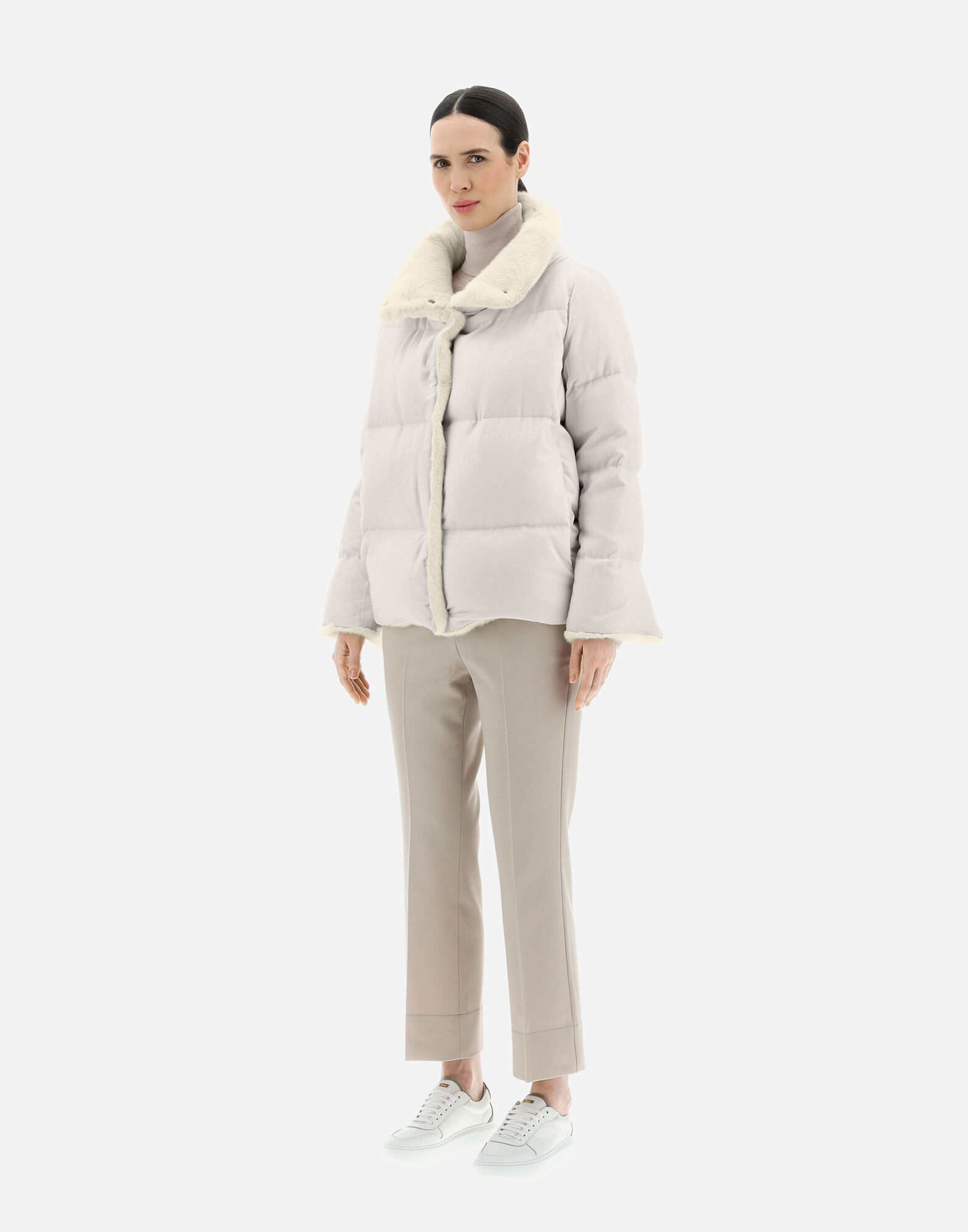 Cashmere and fur cape best sale