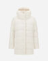 Herno A-SHAPE JACKET IN SATIN AND LADY ALTERNATIVE FUR White PI001934D12170Z1000