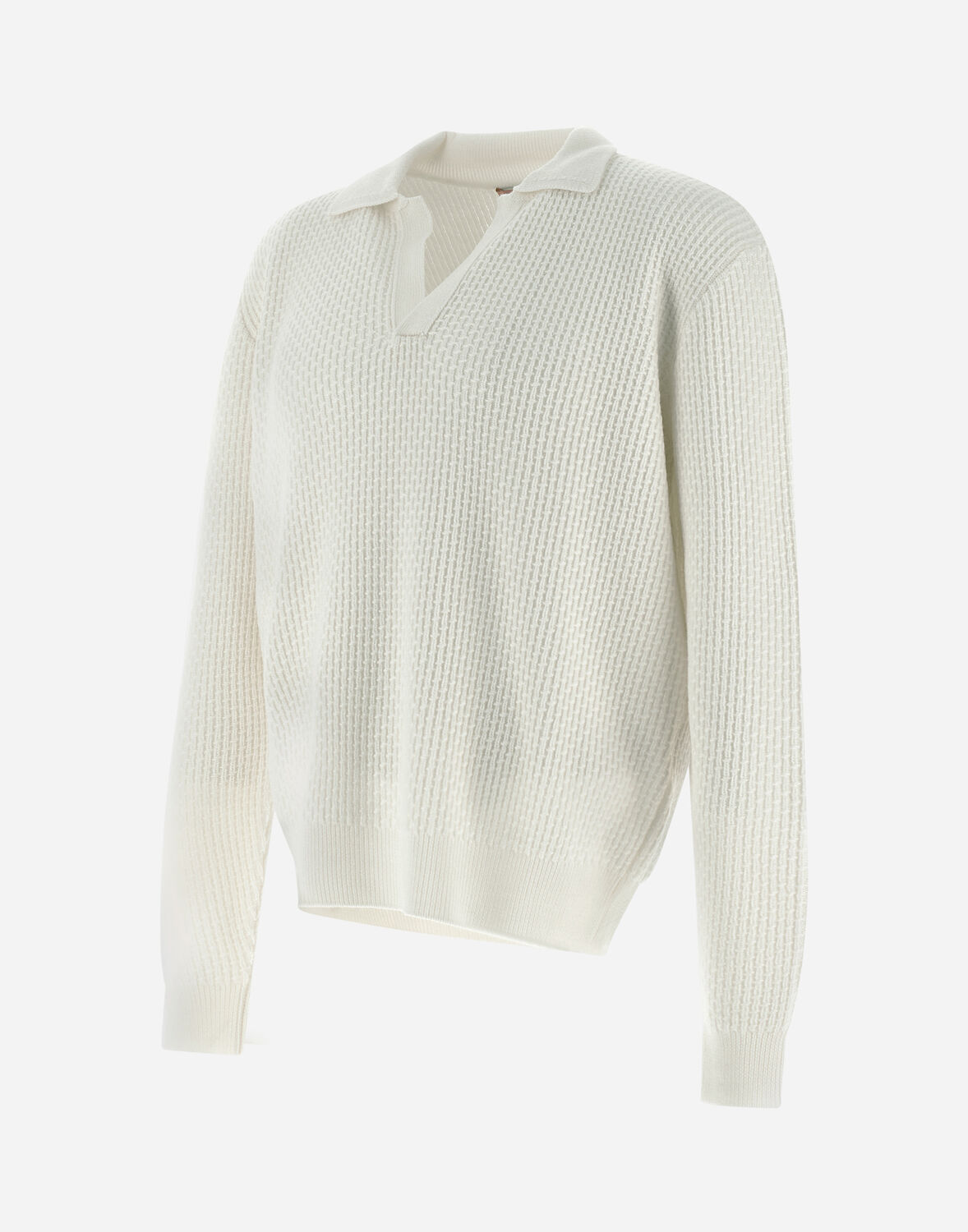 Herno エンドレスオペレーテッドウール Resort ポロシャツ In White