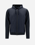 Herno CARDIGAN IN WAFFLE KNIT & NYLON Blue MC000153U720279201