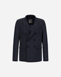 Herno LIGHT MATT DOUBLE-BREASTED BLAZER Blue GA000183U12803Z9201
